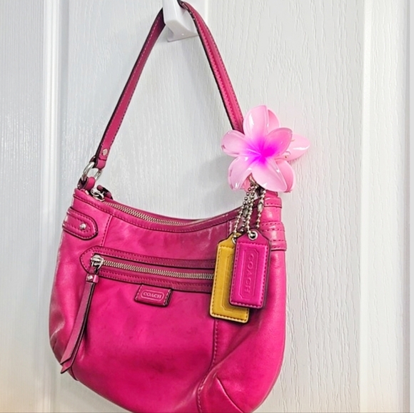 Coach Hot Pink Leather Shoulder Bag Y2K - Picture 4 of 4